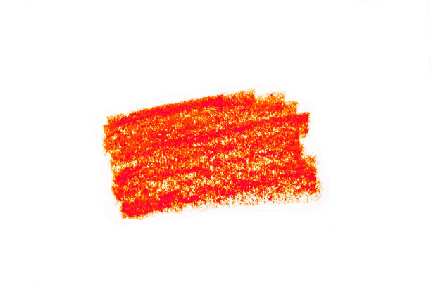 istock Hand drawn oil pastels orange color texture paint on white background 993728022