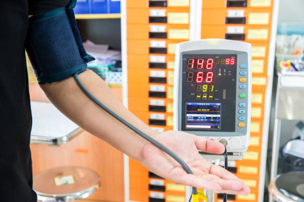 istock Patient being measuring blood pressure before seeing the doctor. 993734218