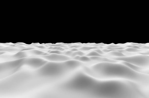 istock Wavy mountains on blue background in futuristic technology concept on black. Sci-Fi digital data pattern texture. 3d illustration. 993770150
