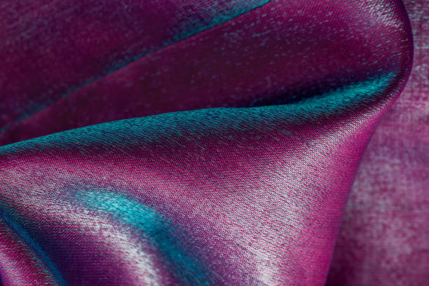istock Forms of blue and purple fabric texture 993774210