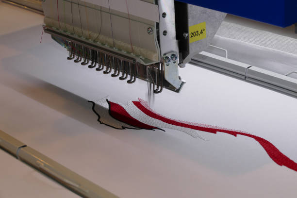 вышивка машина подробно - embroidery embroider wool thread стоковые фото и изображения
