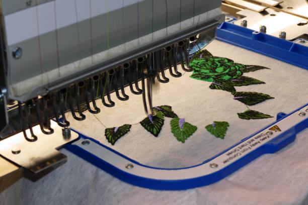 вышивка машина подробно - embroidery embroider wool thread стоковые фото и изображения