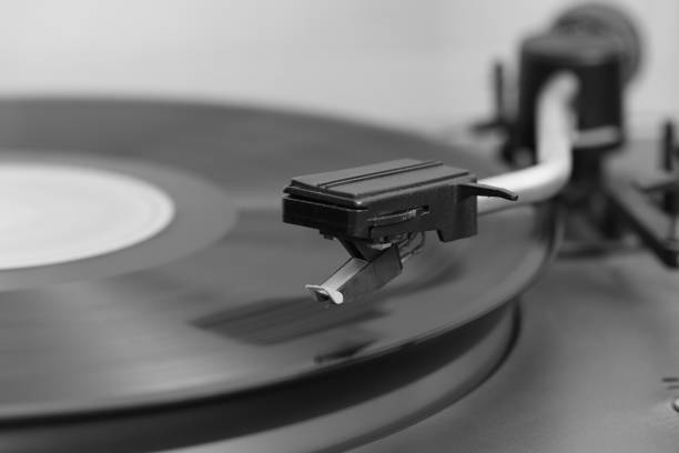 istock Close-up of a old stereo vinyl record player 993788844