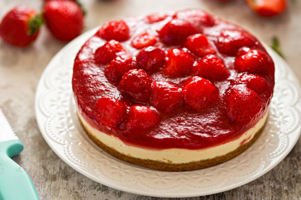 istock Strawberry cheesecake on shortcrust pastry 993789242