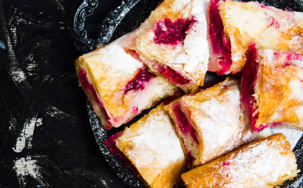 istock Homemade cherry sweet pie slices on a plate 993789572