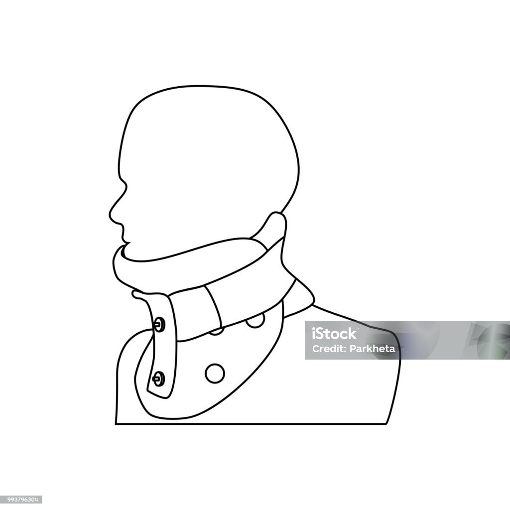 Clamp for the neck Clamp for the neck on the white background. Vector illustration Collar stock vector