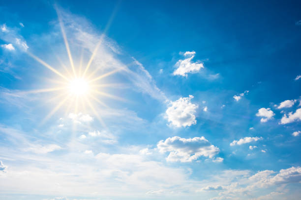 istock Summer background, wonderful blue sky with bright sun 993955710