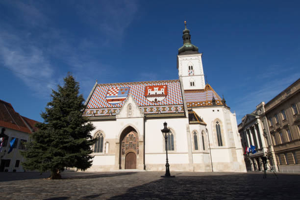 istock Catholic church in Zagreb, Croatia 993959210