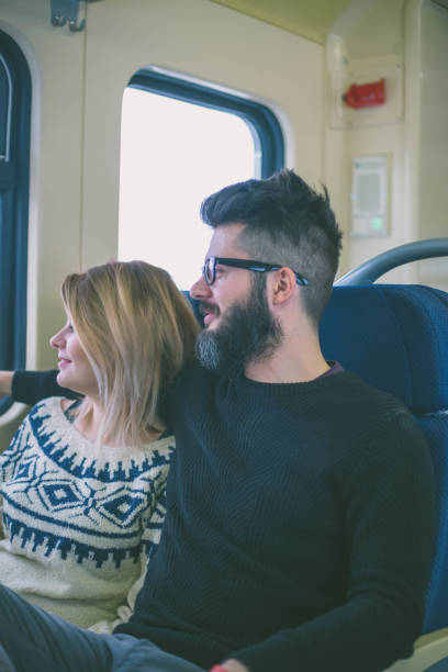 istock Couple in train 993962824