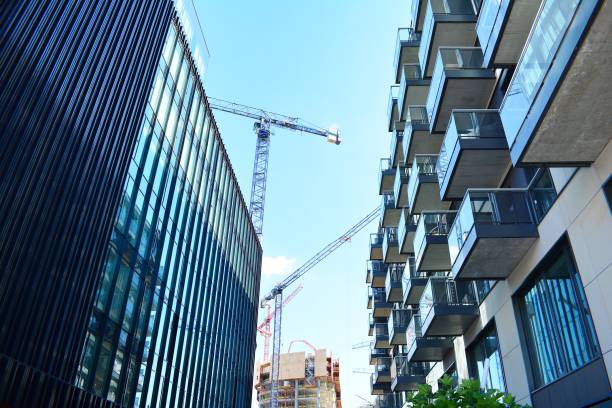 istock Brand new apartment building on sunny day 993967156
