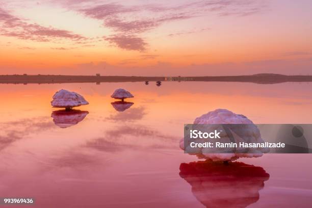 Photo libre de droit de Le Lac Pink Dans La Masazir Bakou Azerbaïdjan banque d'images et plus d'images libres de droit de Azerbaïdjan - Azerbaïdjan, Bakou, Lac