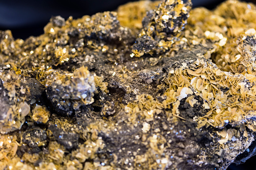 Close up view at Wulfenite mineral