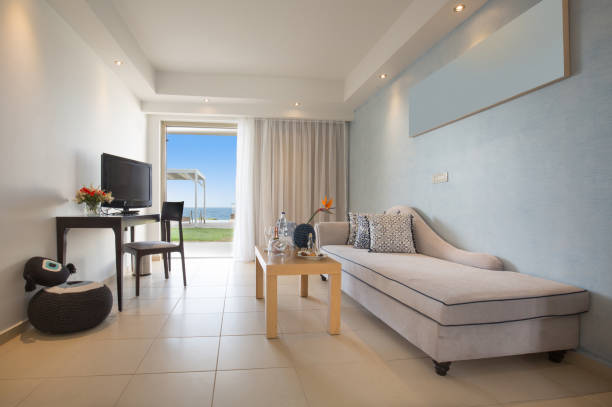 istock Interior of sea hotel bedroom 993975272
