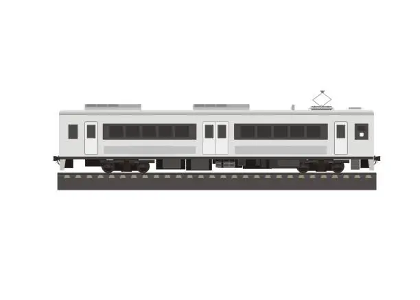 Vector illustration of electric passenger train/traincar