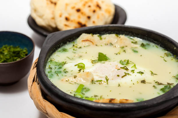 istock Traditional Colombian Poached Egg Soup called changua 993989644