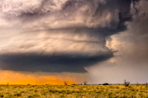 istock Tornadic supercell over Tornado Alley at sunset 994003536