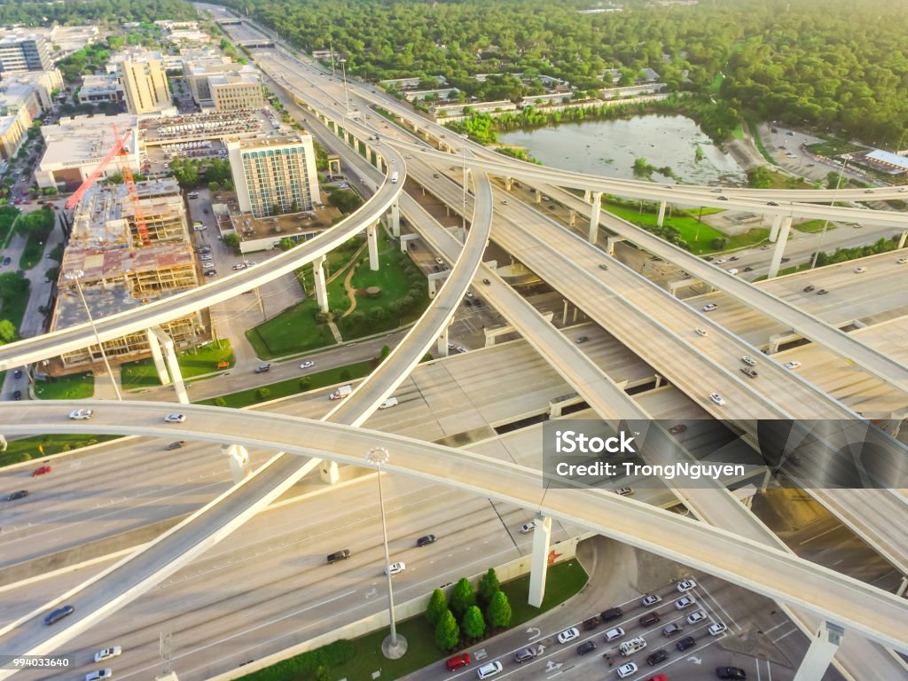 Stack Junction Top View Massive Highway Intersection Stack Interchange Stock Photo ...