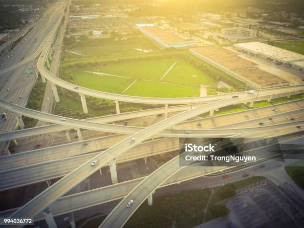 Stack Highways Vintage Top View Massive Highway Intersection Stack Interchange Stock ...
