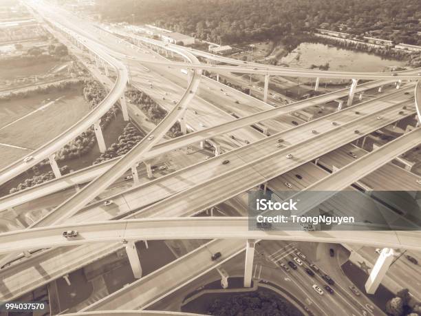 Stack Highways Vintage Top View Massive Highway Intersection Stack Interchange Stock ...