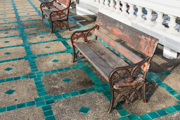 istock The long benches in public park.Thailand. 994042596