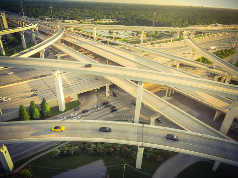 Stack Highways Vintage Top View Massive Highway Intersection Stack Interchange Stock ...