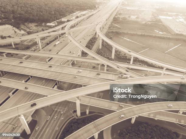 Stack Highways Vintage Top View Massive Highway Intersection Stack Interchange Stock ...