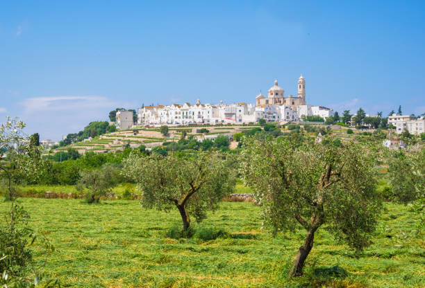 Locorotondo (Puglia, Italy) The gorgeous white town in province of Bari, chosen among the top 10 most beautiful villages in Southern Italy trulli house photos stock pictures, royalty-free photos & images