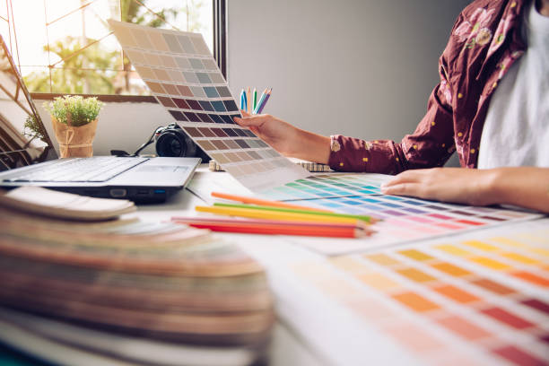 istock designer graphic creative ,creativity woman  working on laptop and designing  coloring colour ideas style 994069814