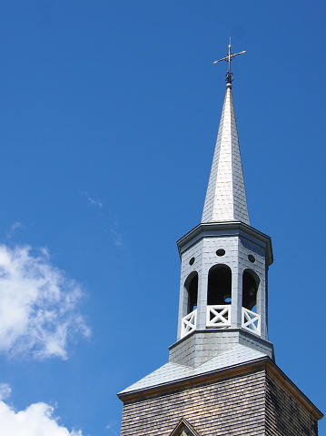 Catholic Church Bell Tower on Île d'Orléans in Quebec