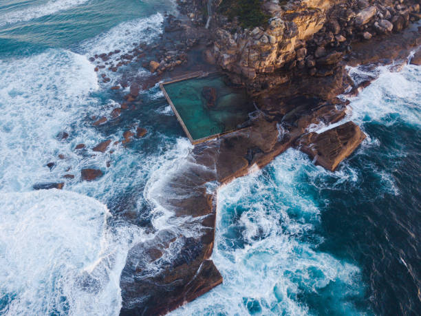 istock Rock pool at the end of cliff 994094152