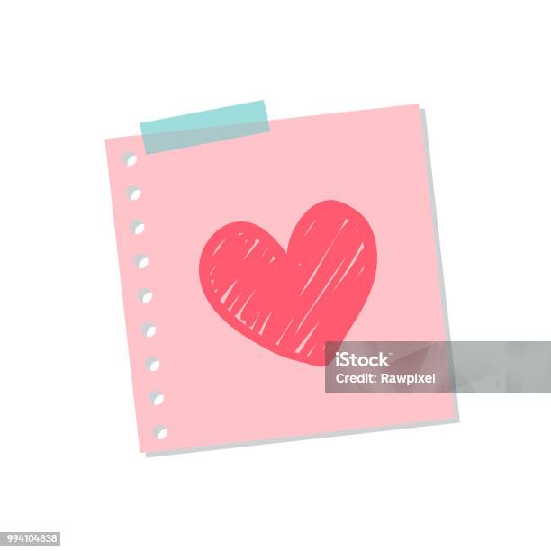 Cute And Sweet Love Note Illustration Stock Illustration - Download ...