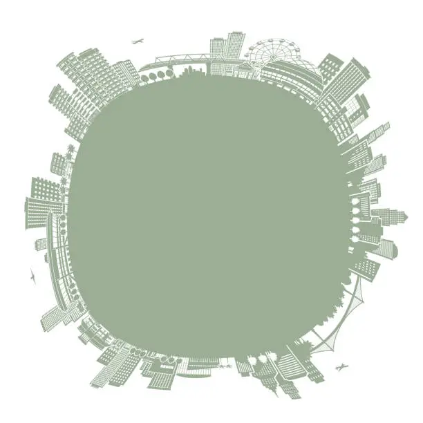 Vector illustration of Illustration of the cityscape, Development,