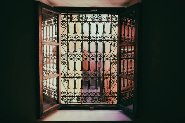 istock Window grill ornament in Marrakech, Morocco. 994121636