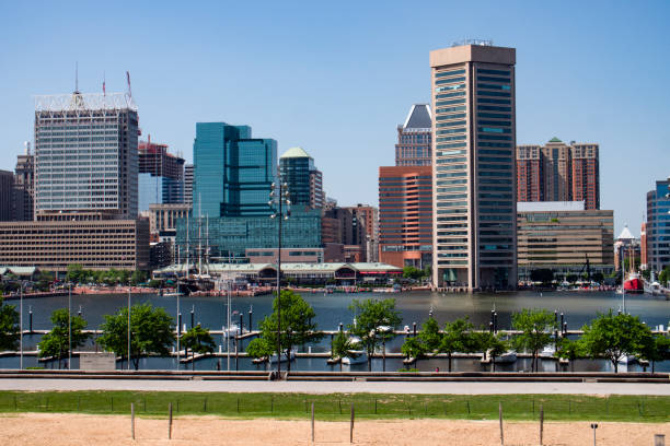 istock Baltimore Maryland Patapsco River Inner Harbor Panoramic View Of Downtown Skyline 994125708