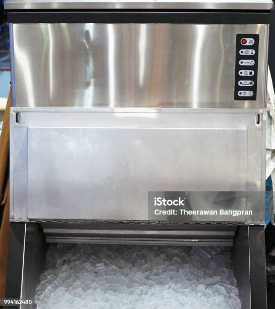 An Ice Making Machine Which Placed In Modern Restaurant Stock Photo - Download Image Now
