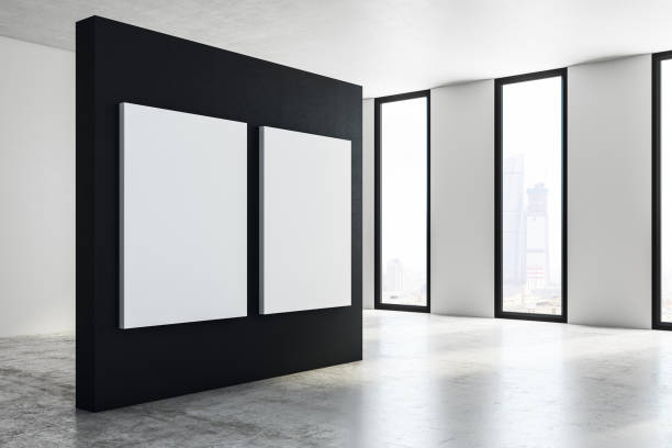 istock Contemporary exhibition hall with poster side 994164846