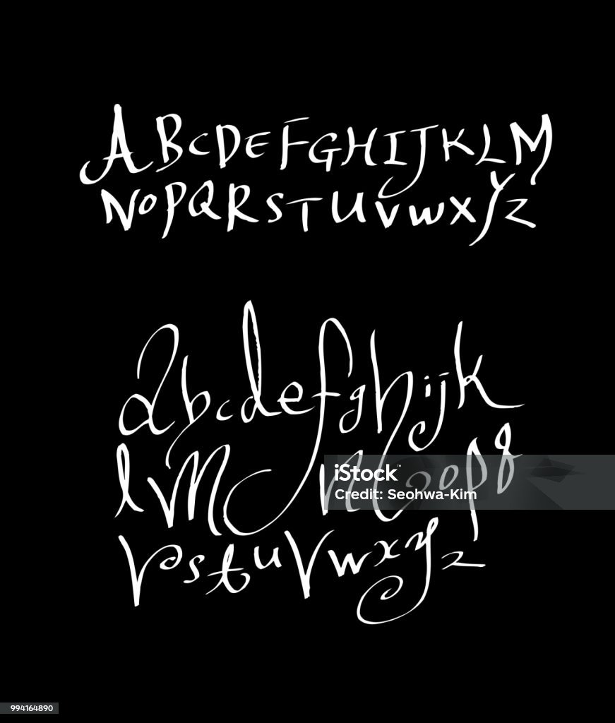 Vector Fonts Stock Illustration - Download Image Now - Alphabet ...