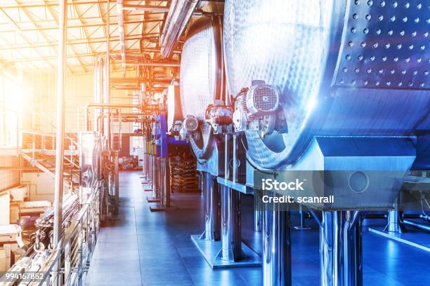 Chemical Manufacturing Industrial Equipment Stock Photo - Download Image Now - Manufacturing, Industry, Chemistry