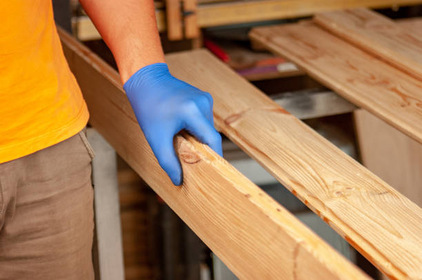 istock carpenter in gloves