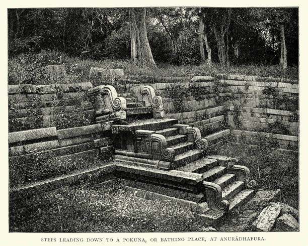 istock Steps of a Pokuna pool, Anuradhapura, Sri Lanka, 19th Century 994185016