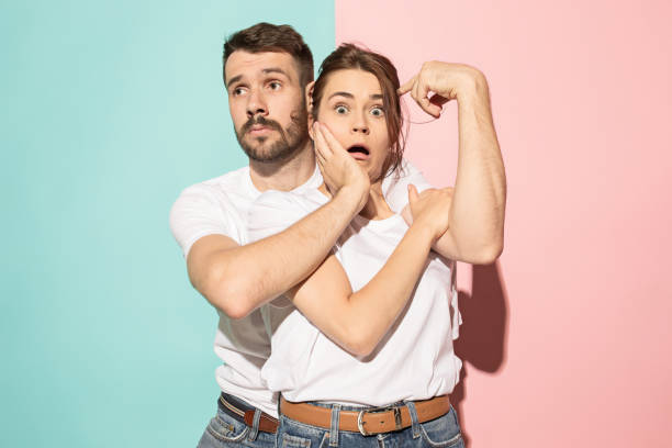 istock The squint eyed woman with weird expression 994193190