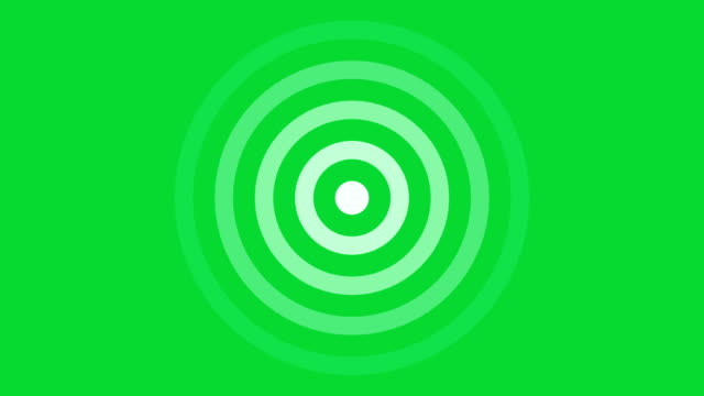 White circle, signal, map, military target (Loopable)+Chroma key - Stock Video