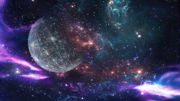 istock Planets and galaxy, science fiction wallpaper. 994242434
