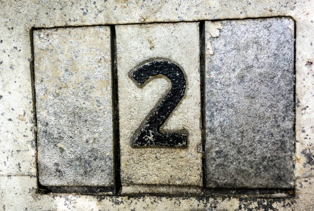 istock Written Wording in Distressed State Typography Found Number Two 2 994242870