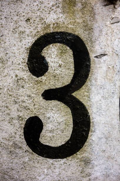 istock Written Wording in Distressed State Typography Found Number three 3 994243380