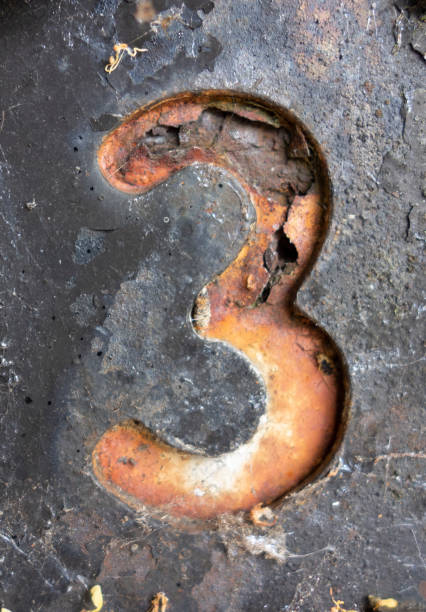 istock Written Wording in Distressed State Typography Found Number three 3 994243446