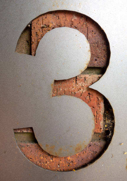 istock Written Wording in Distressed State Typography Found Number three 3 994243460