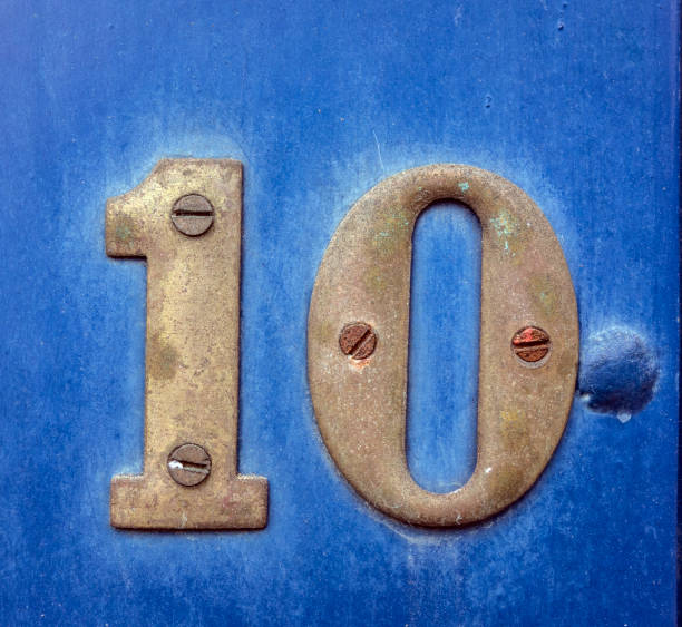 istock Written Wording in Distressed State Typography Found Number 10 Ten 994246390