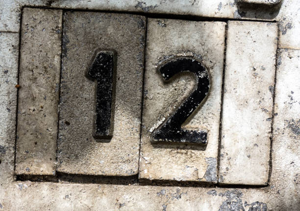 istock Written Wording in Distressed State Typography Found Number twelve 12 994246530