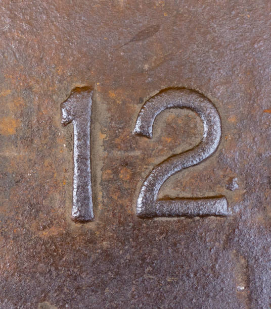 istock Written Wording in Distressed State Typography Found Number twelve 12 994246588